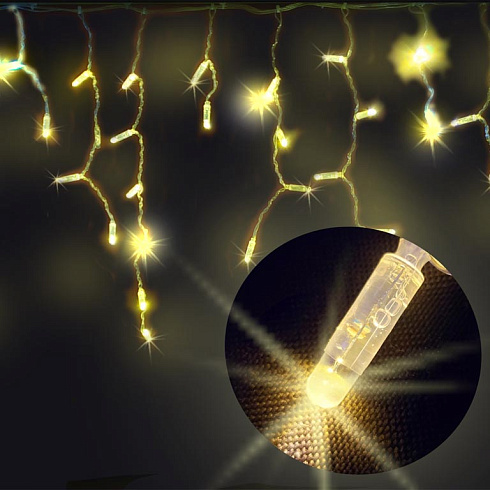 Профессиональная  уличная гирлянда БАХРОМА, 3 м, IP65, цвет тёплый белый