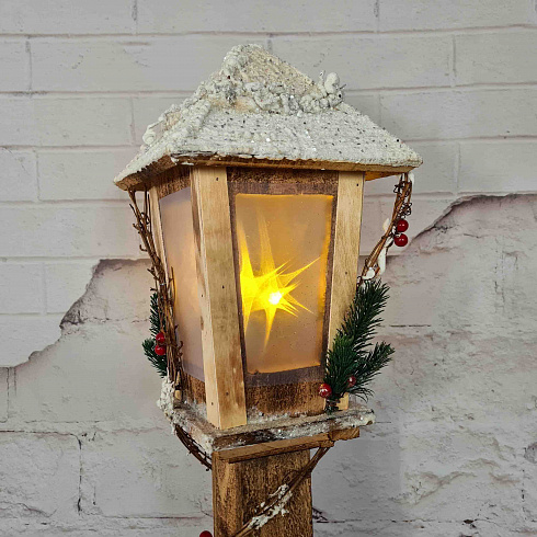 Новогодний декор с подсветкой Фонарь, 100 см