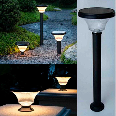Солнечный светильник со столбом 3 LIGHTS - 1 HEAD, 100 см