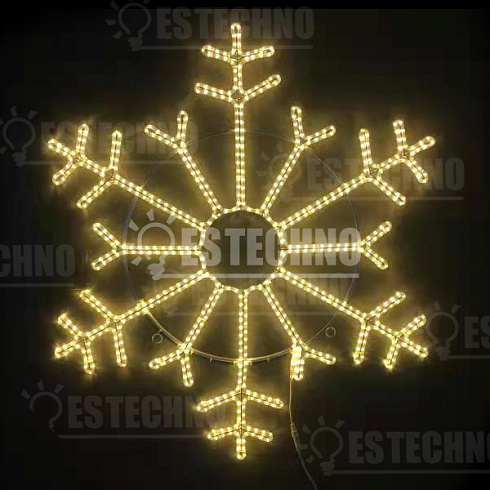 Световое панно СНЕЖИНКА Ø150 см, для использования на открытом воздухе