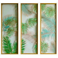 Модульное панно из стекла и металла TROPIC, 90*2.7*90 см