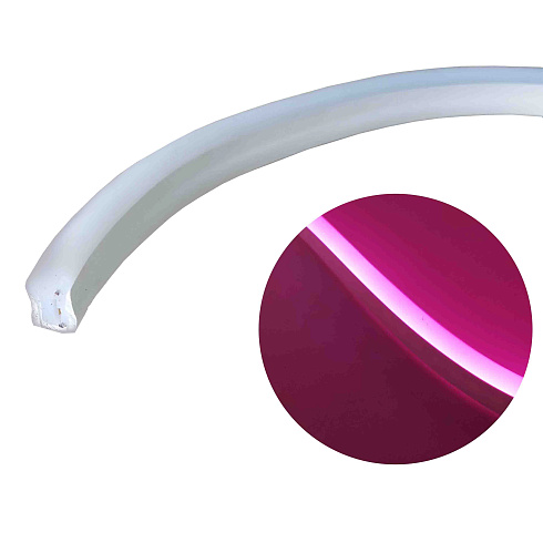 Гибкий неон светодиодный FLEX MINI 9х16мм, розовый, 220В