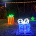 Светодиодная уличная конструкция 3D "Новогодний подарок", 120х80 см.