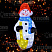 Акриловая фигура светодиодная "Снеговик", 85 см.