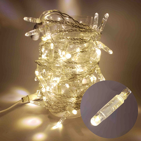 Профессиональная уличная гирлянда НИТЬ, 10 м, IP65, цвет тёплый белый