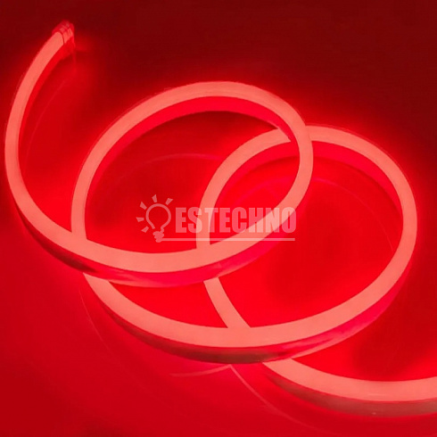 Светодиодный шнур с эффектом неонового свечения "ГИБКИЙ НЕОН" 15х25 мм., 220V, красный