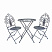 Набор уличной мебели АНТИК из металла 2+1 со складными стульями 