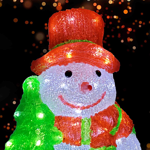 Акриловая фигура светодиодная СНЕГОВИК, 65 см