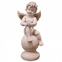Садовая фигура Ангел на шаре, 65х33 см