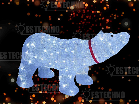 Акриловая фигура светодиодная "Медведь" 60 см.