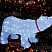 Акриловая фигура светодиодная "Медведь" 60 см.