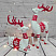 Новогодний декор Скандинавские олени, 2 шт, цвет белый