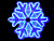 Панно светодиодное уличное "Снежинка", 60 см., цвет синий