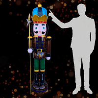 Новогодняя фигура Щелкунчик-стражник 180 см, цвет бордовый