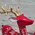 Новогодний декор Скандинавские олени, 2 шт, цвет красный