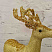 Новогодняя фигура "Олень", 45 см., цвет: золотой