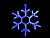 Панно светодиодное уличное "Снежинка", 40 см., цвет синий