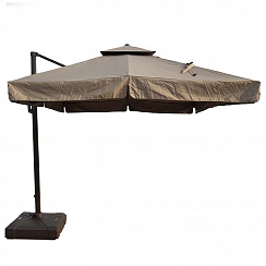 Зонт садовый на боковой опоре, "Square Roman" 3х3 м., цвет хаки