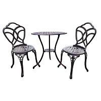 Садовая мебель из алюминия HOME GARDEN 2+1, цвет бронзовый