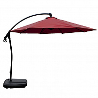 Зонт садовый на боковой опоре, складной, Ø 3 м., цвет бордовый