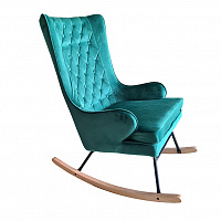 Кресло-качалка, 110х64х95 см, цвет зелёный