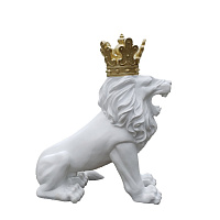 Скульптура КОРОЛЬ ЛЕВ, 58*47 см, цвет белый