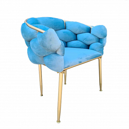 Кресло Зефир, 67*59*45 см, цвет голубой