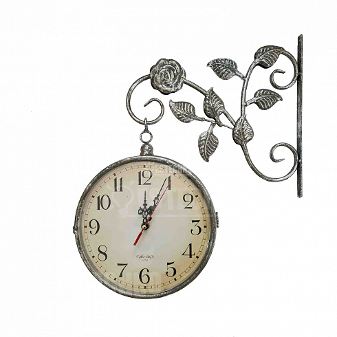 Часы на кронштейне ROSE GARDEN, вокзальные, Ø24 см