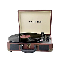 Портативный виниловый проигрыватель VICTROLA JOURNEY+, 33/78/45 об/мин, цвет коричневый