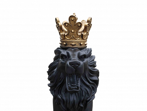 Скульптура "Король лев", 58х47 см., цвет чёрный