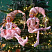 Ёлочное украшение "Эльфы", 2 шт., цвет: розовый