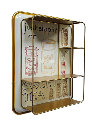 Полка навесная SWEET TEA, 50*40 см, металл