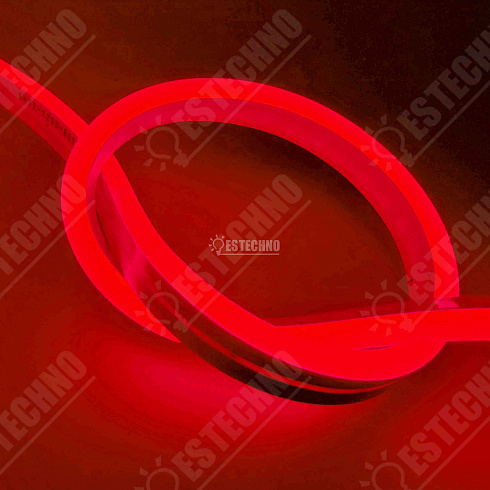 Гибкий неон светодиодный «FLEX MINI» 6х12мм, красный, 12В 