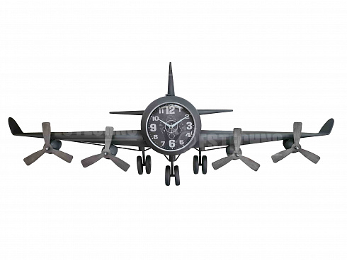 Часы настенные Самолет, 156х25х57 см, металл