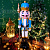 Новогодняя фигура Щелкунчик-король 120 см, цвет голубой с белым