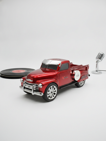 Портативная Bluetooth-колонка «Ретро Пикап», 8W, USB/TF/FM, красная