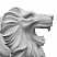 Скульптура Грифон, 82*70 см, цвет белый