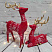 Новогодний декор Скандинавские олени, 2 шт, цвет красный
