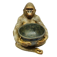 Фигура ГОРИЛЛА С ВАЗОЙ, 32.5*31.5*41 см