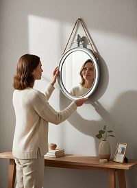 Зеркало настенное ANTIQUES SILVER LEAF, 62*42 см