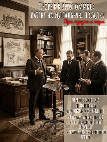 Барный стул ESTECHNO «MANUFACTURA» (Лофт, чугунное литье, винтовой регулятор высоты) с доставкой по РФ