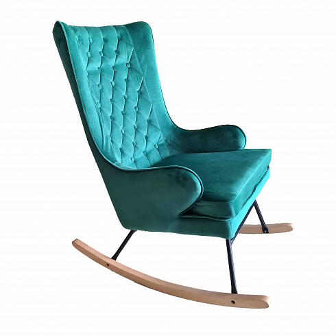 Кресло-качалка, 110*64*95 см, цвет зелёный