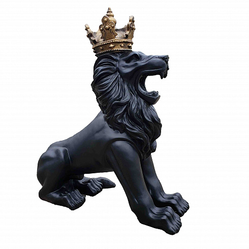 Скульптура Король лев, 82*70 см, цвет чёрный