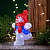 Акриловая фигура светодиодная "Снеговик гимнаст", 27 см.