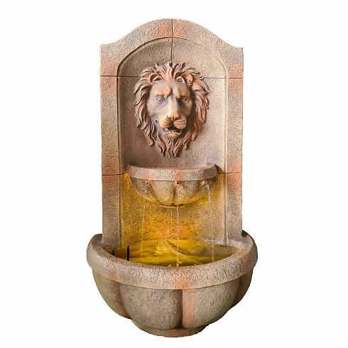 Фонтан садовый настенный Antique Lion, 75*42 см