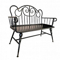 Скамейка для сада декоративная, 160*90 см, цвет черный