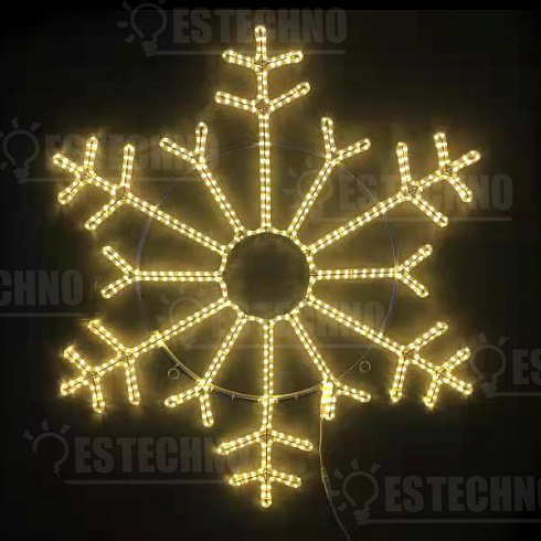 Световое панно СНЕЖИНКА Ø150 см, для использования на открытом воздухе