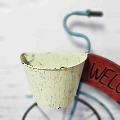 Кашпо настенное РЕТРО ВЕЛОСИПЕД WELCOME, 69*49 см